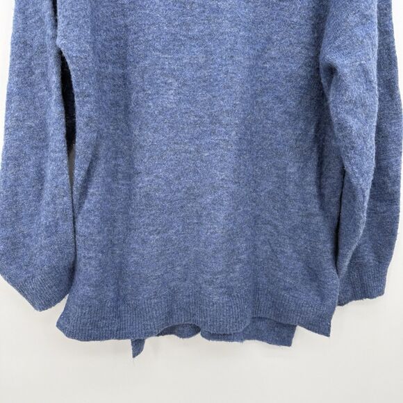 H&M Blue Cozy Turtleneck Sweater Oversized Size XS Acrylic Wool Blend Winter - Picture 3 of 10